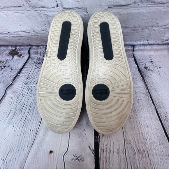 Coach Denim Signature Jacquard Lowtop Sneakers Navy Blue size 9 - Picture 7 of 11